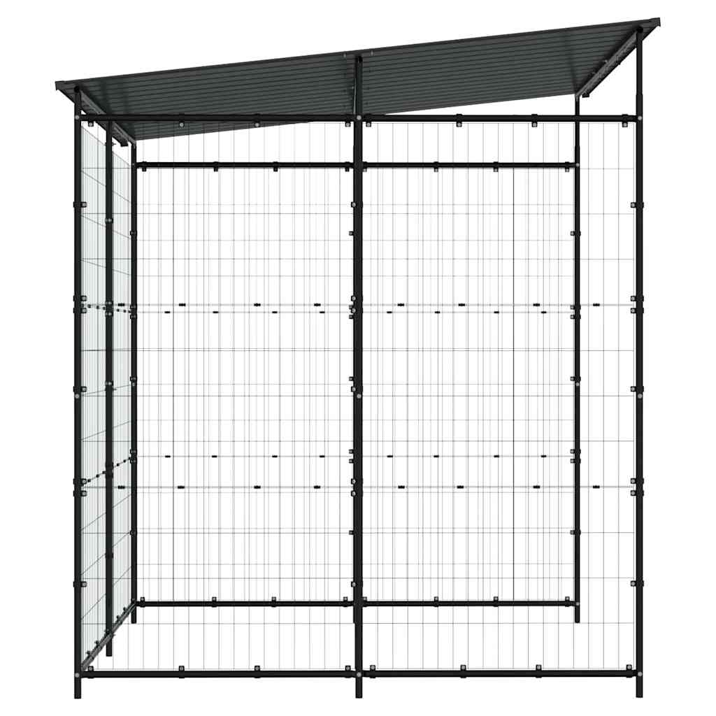 vidaXL Bicycle Shed 190x190x222 cm Steel Black 4