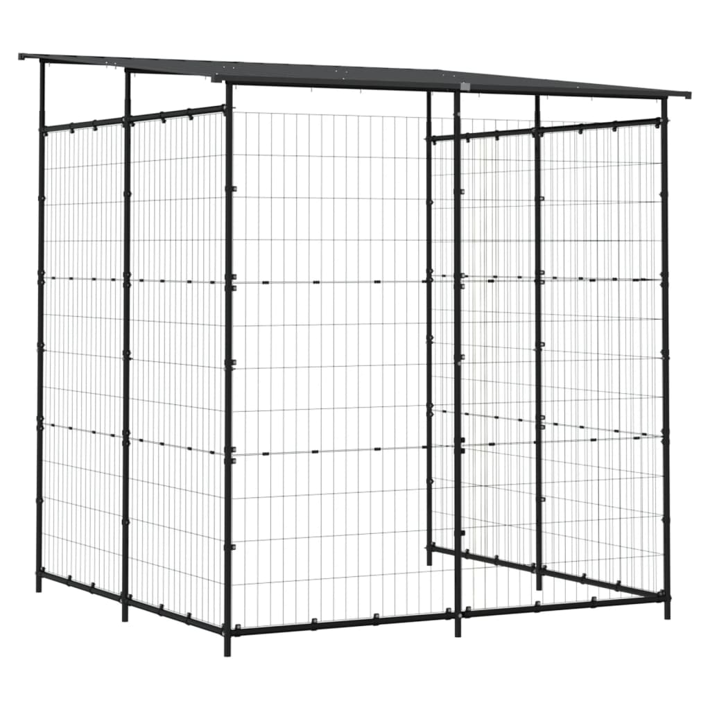 vidaXL Bicycle Shed 190x190x222 cm Steel Black 5