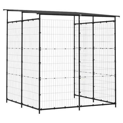 vidaXL Bicycle Shed 190x190x222 cm Steel Black 5