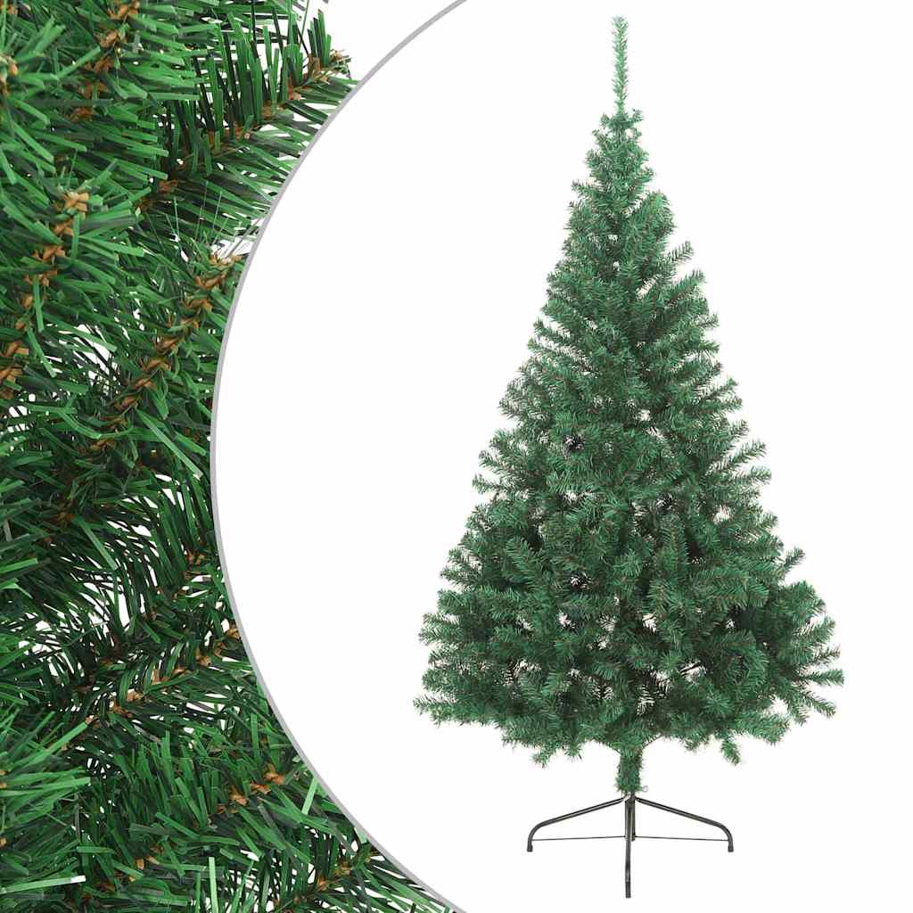 Artificial Half Christmas Tree with Stand PVC 240 cm Green