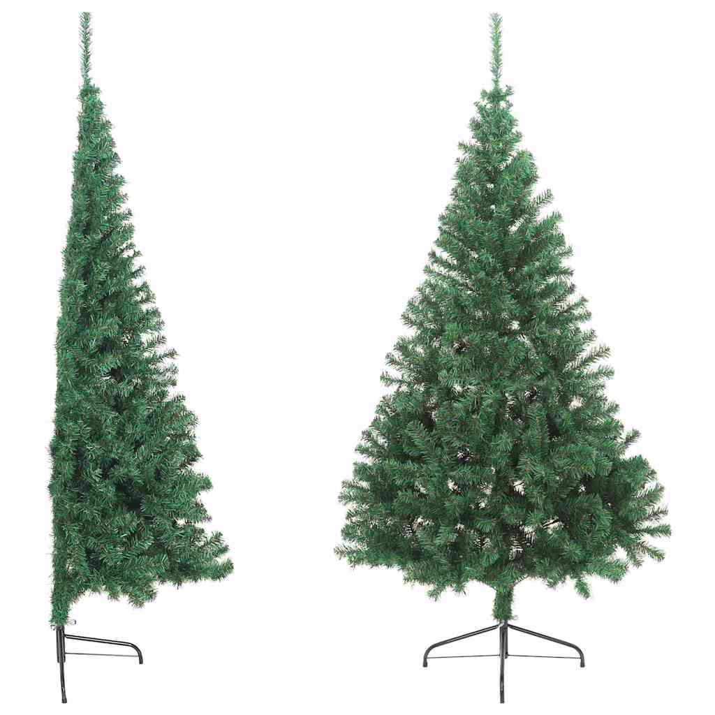 Artificial Half Christmas Tree with Stand PVC 240 cm Green