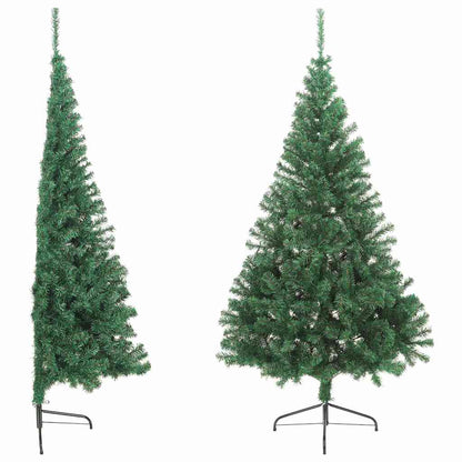 Artificial Half Christmas Tree with Stand PVC 240 cm Green