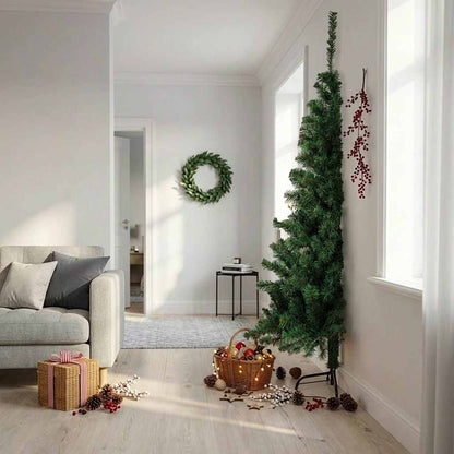 Artificial Half Christmas Tree with Stand PVC 240 cm Green