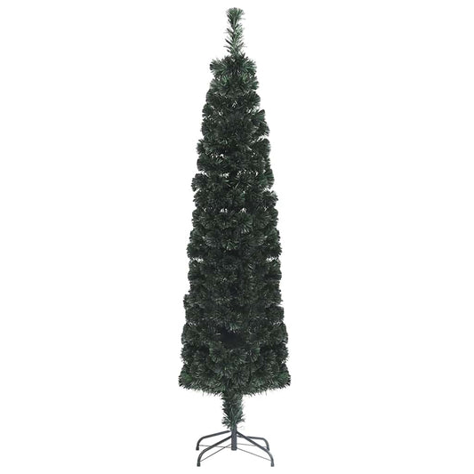 Artificial Slim Christmas Tree with Stand 120 cm Fibre Optic 120 cm 35 cm