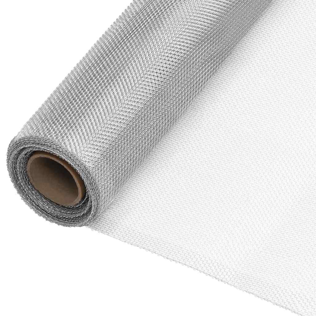 Mesh Screen Aluminium Silver 100 cm 2000 cm