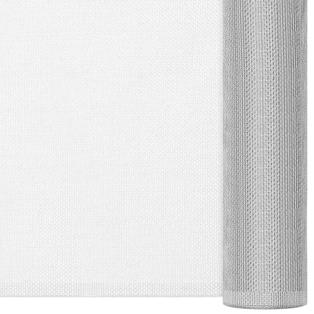 Mesh Screen Aluminium Silver 112 cm 2000 cm
