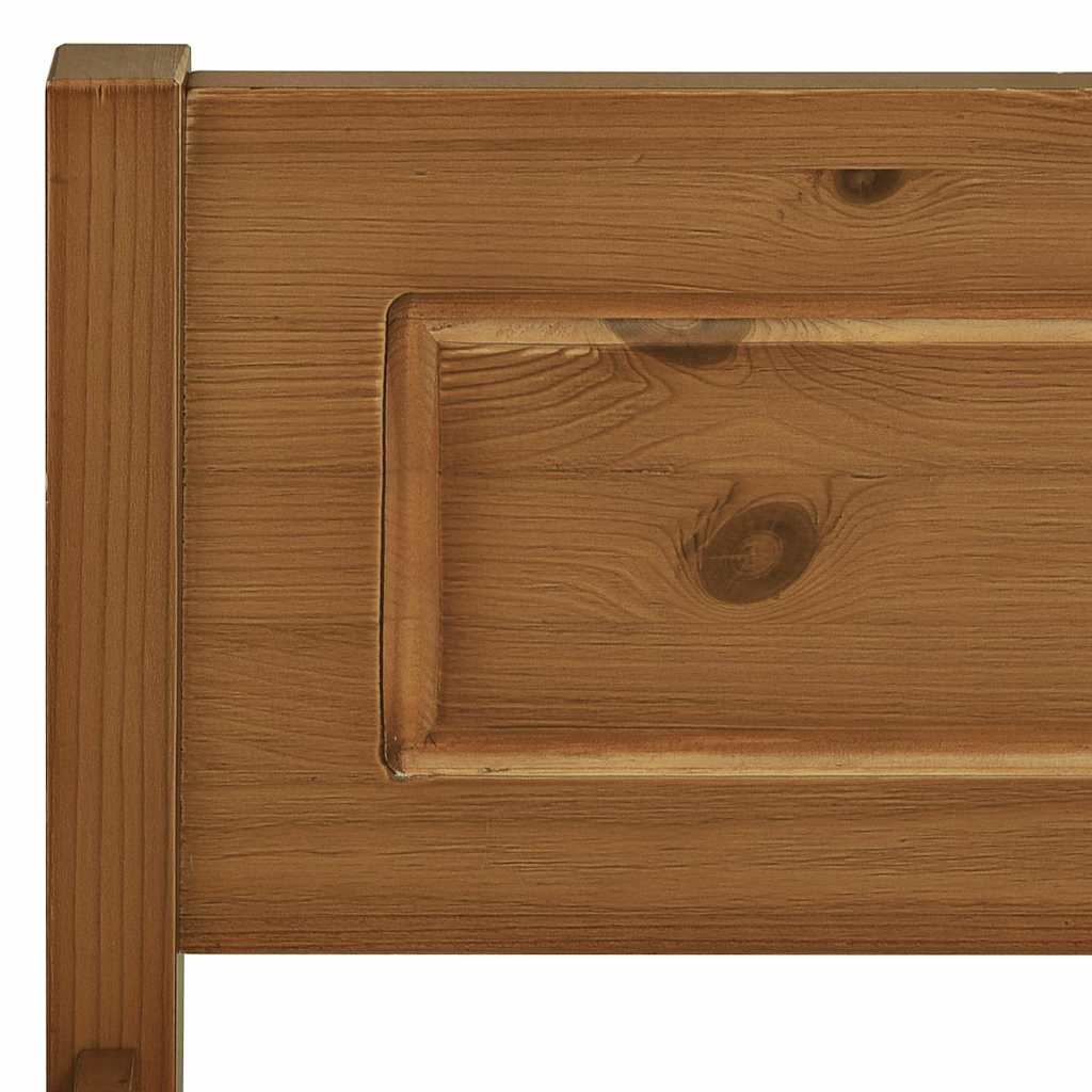 Bed Frame without Mattress Solid Pinewood Honey Brown 120 x 200 cm