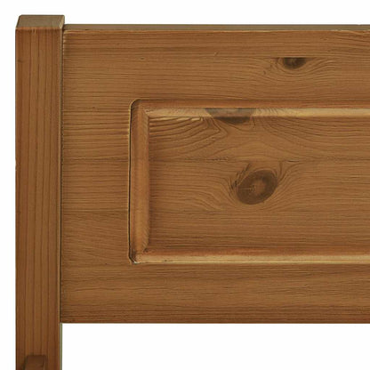 Bed Frame without Mattress Solid Pinewood Honey Brown 120 x 200 cm