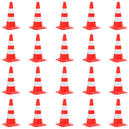 Reflective Traffic Cones Red and White 50 cm Without chain 20