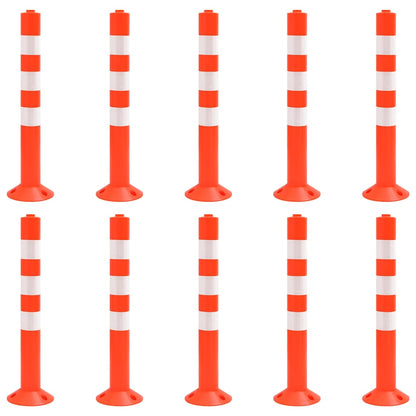 vidaXL Traffic Control Bollards 10 pcs 75 cm PE 1