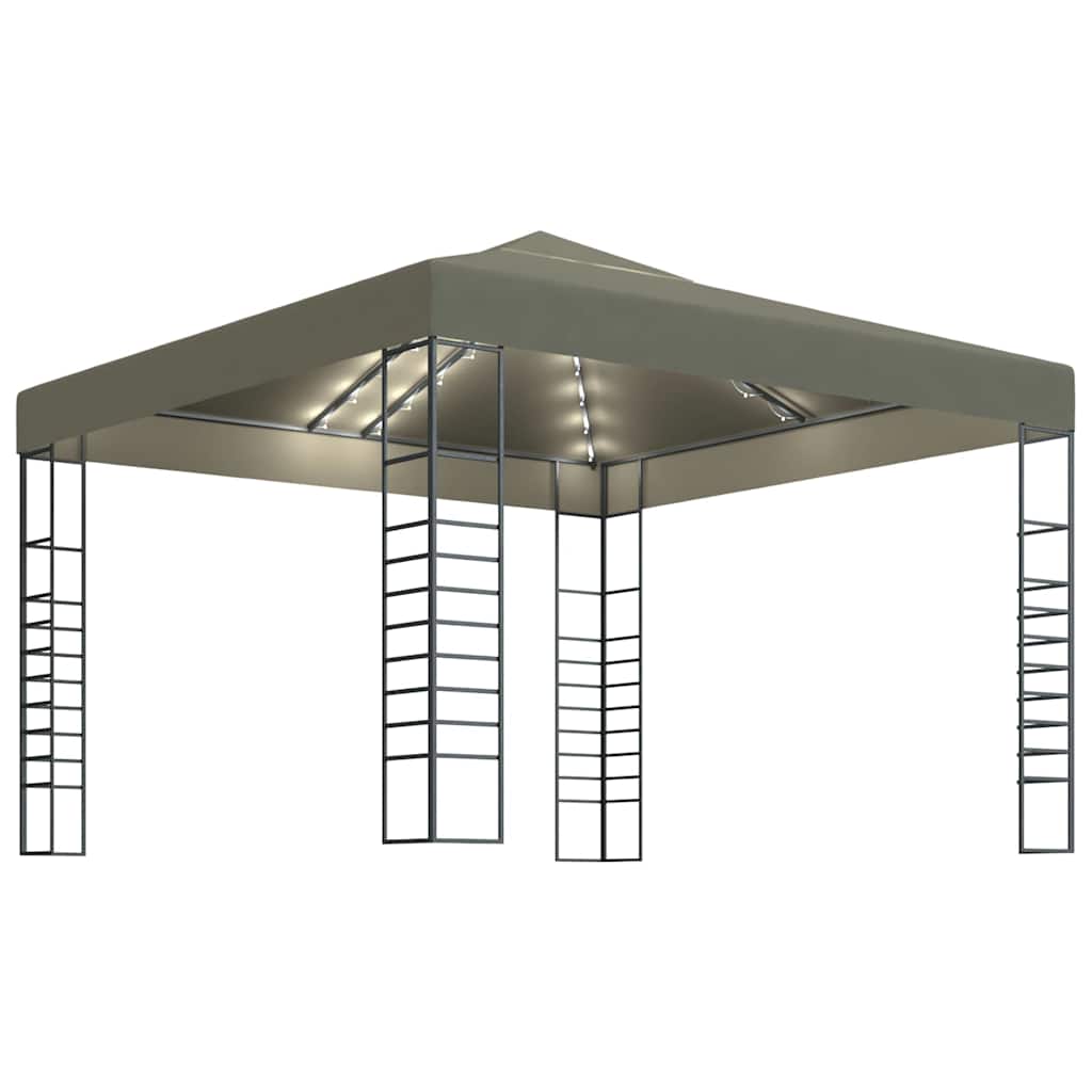 vidaXL Gazebo | Taupe | 100% Polyester fabric with PA coating | 3x3 m 2