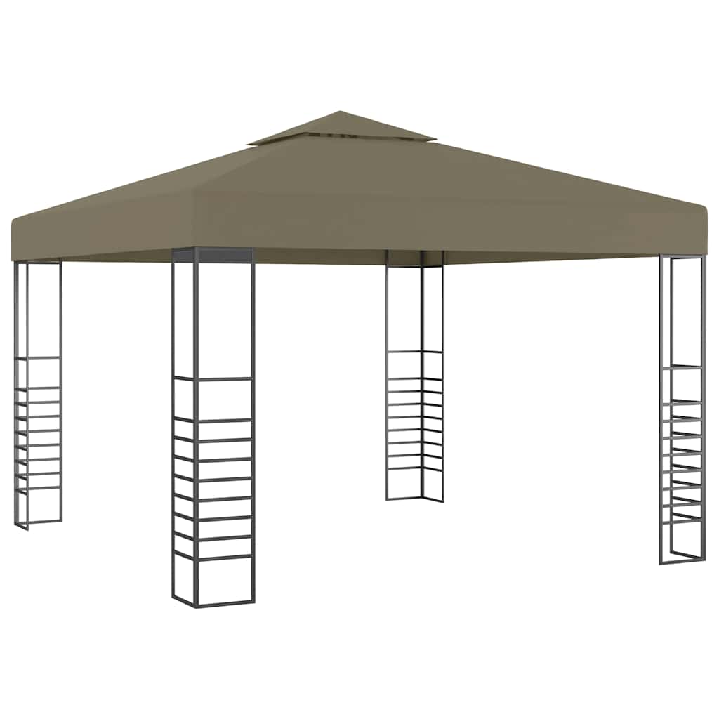 vidaXL Gazebo | Taupe | 100% Polyester fabric with PA coating | 3x3 m 3