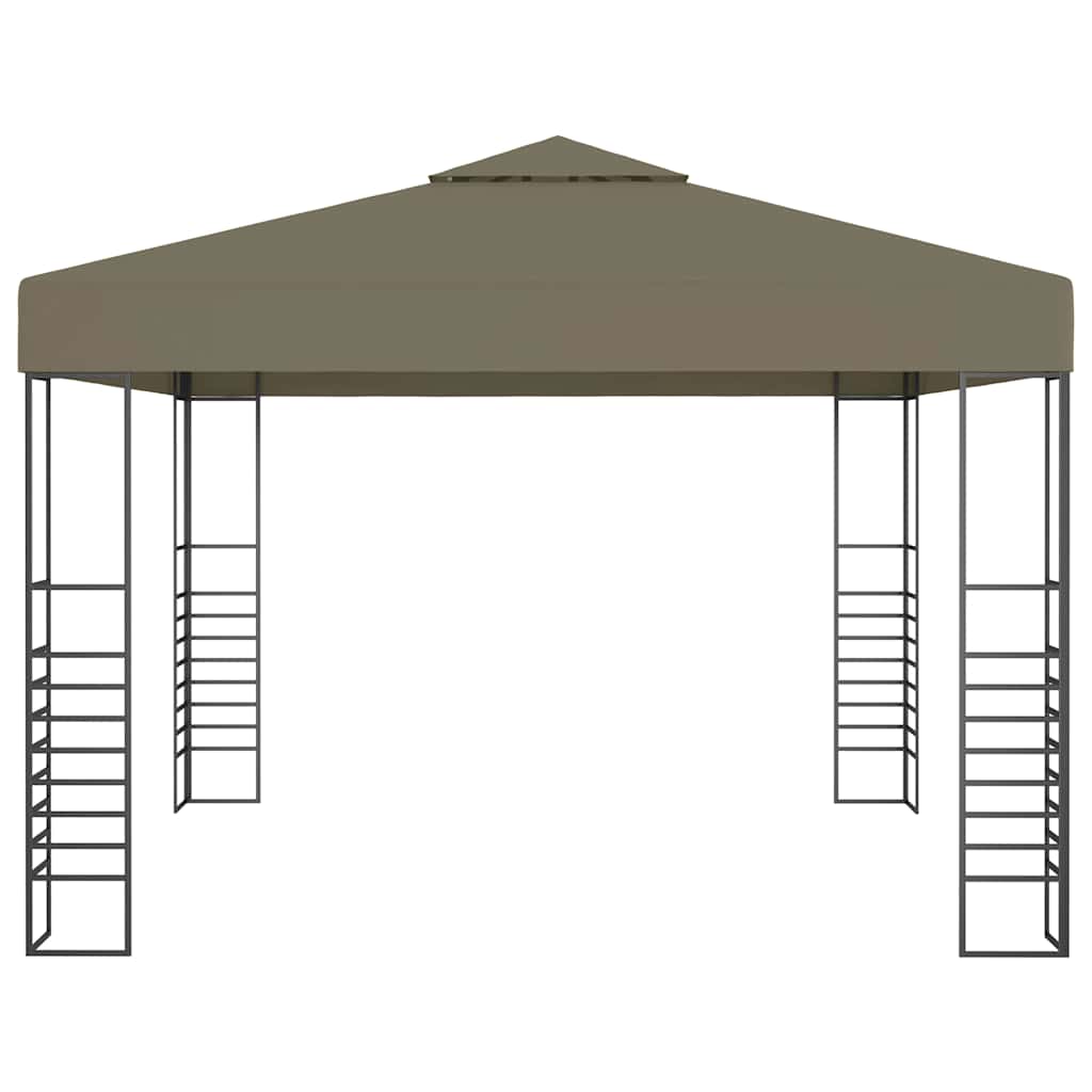 vidaXL Gazebo | Taupe | 100% Polyester fabric with PA coating | 3x3 m 4