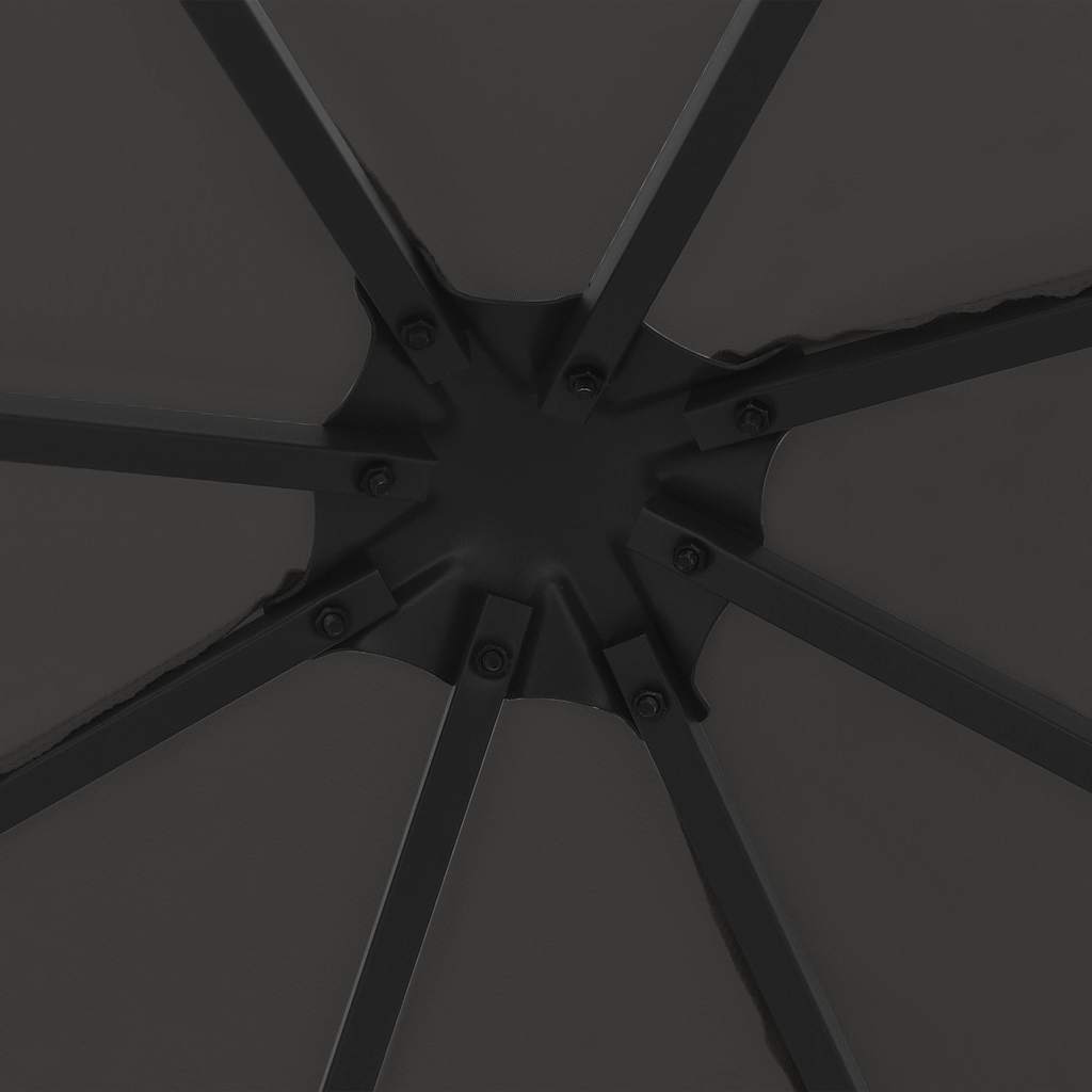 vidaXL Gazebo with LED String Lights 3x3 m Anthracite 5