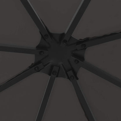 vidaXL Gazebo with LED String Lights 3x3 m Anthracite 5
