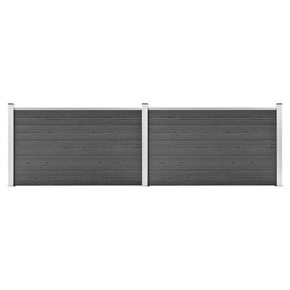 vidaXL Fence Panel WPC 180x105 cm Black