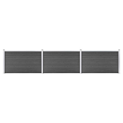 vidaXL Fence Panel WPC 180x105 cm Black