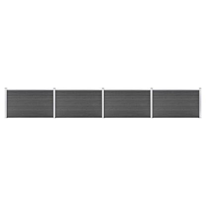 vidaXL Fence Panel WPC 180x105 cm Black