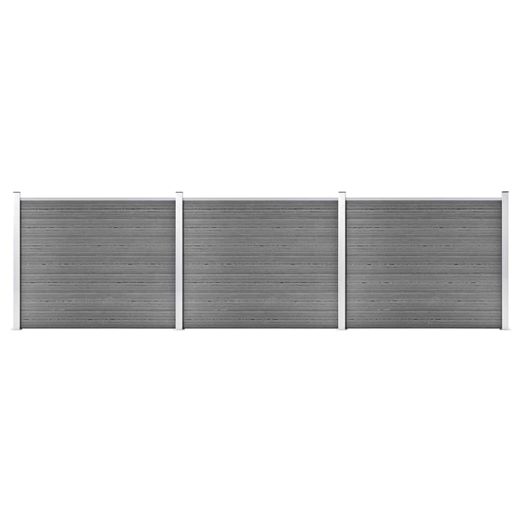 vidaXL Fence Panel WPC 180x146 cm Grey
