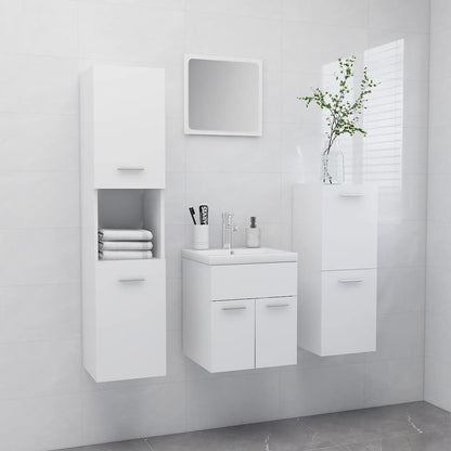 vidaXL Bathroom Furniture Set | White | Engineered wood, Acrylic, Ceramic 1