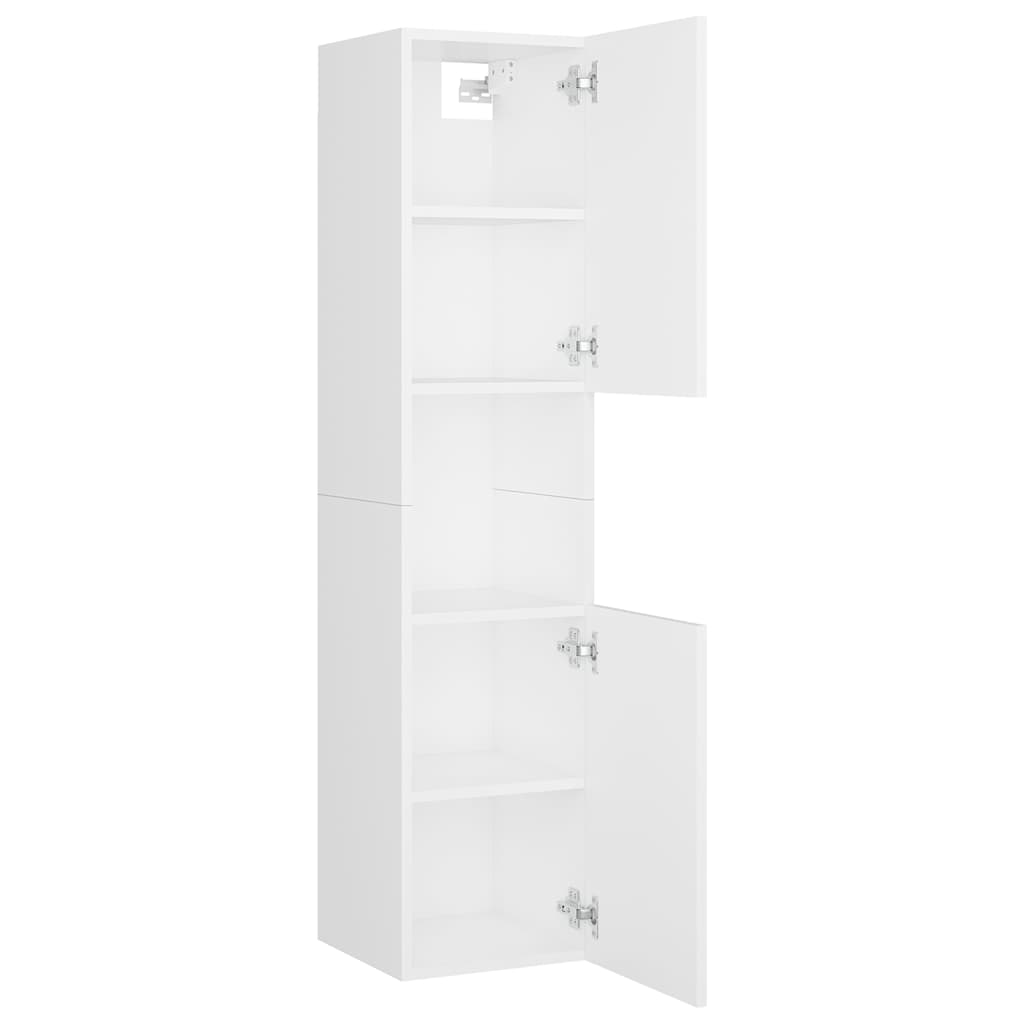 vidaXL Bathroom Furniture Set | White | Engineered Wood, Acrylic, Ceramic 5