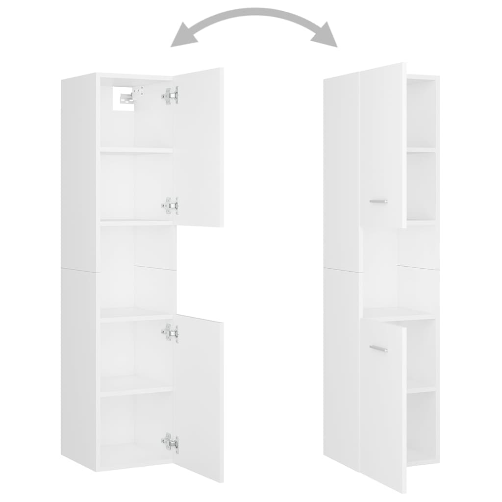 vidaXL Bathroom Furniture Set | White | Engineered Wood, Acrylic, Ceramic 6