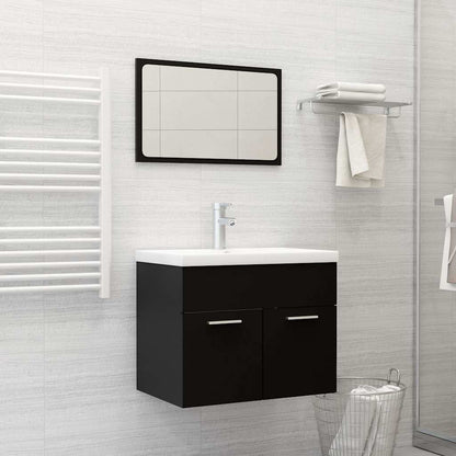 Bathroom Furniture Set Engineered Wood 60 x 38.5 x 46 cm Black