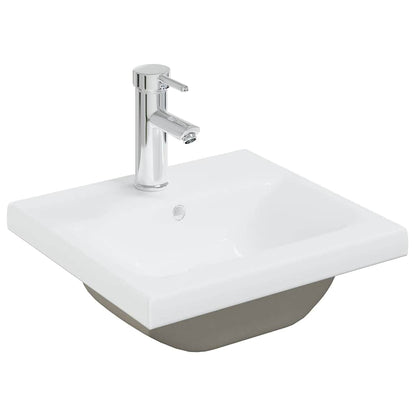 vidaXL Bathroom Furniture Set White Engineered Wood 6