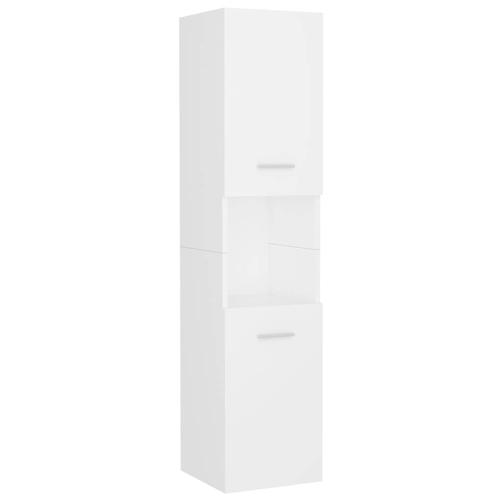vidaXL Bathroom Furniture Set White Engineered Wood 4