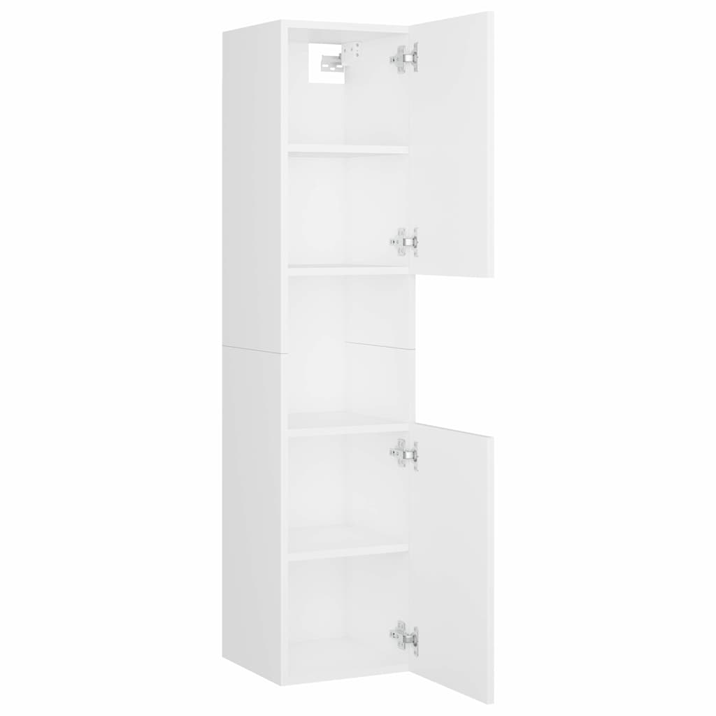 vidaXL Bathroom Furniture Set White Engineered Wood 5
