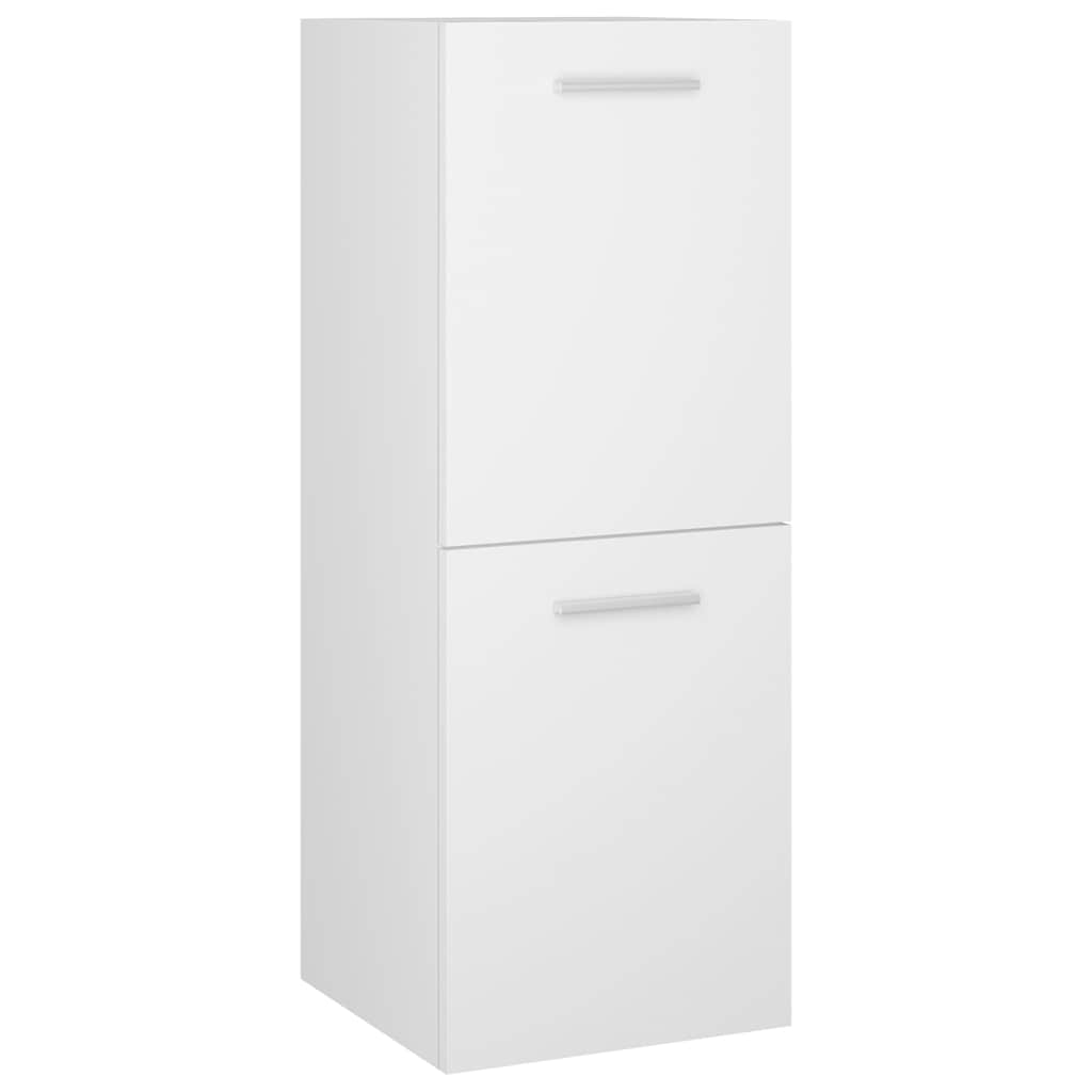 vidaXL Bathroom Furniture Set White Engineered Wood 4