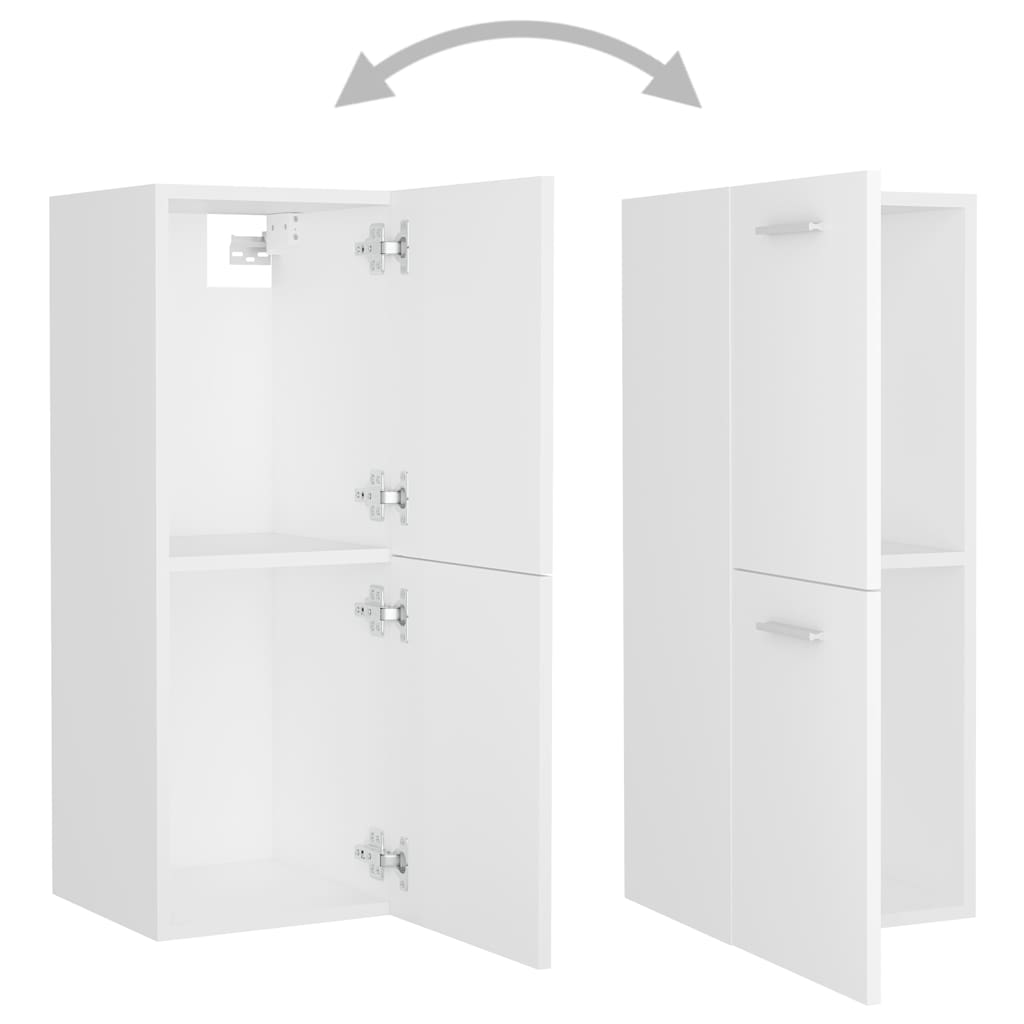vidaXL Bathroom Furniture Set White Engineered Wood 6