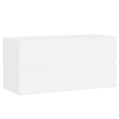 vidaXL Sink Cabinet With Basin | White | Engineered wood, Ceramic | Standard 3