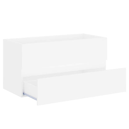 vidaXL Sink Cabinet With Basin | White | Engineered wood, Ceramic | Standard 5