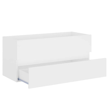 vidaXL Sink Cabinet with Built-in Basin White Engineered Wood 6