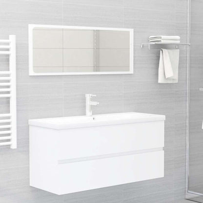 vidaXL Sink Cabinet with Built-in Basin White Engineered Wood 3