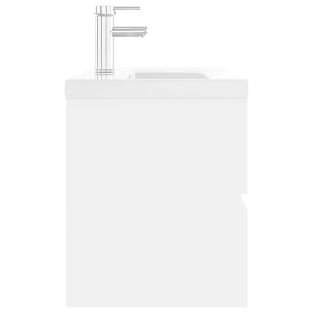 vidaXL Sink Cabinet with Built-in Basin White Engineered Wood 5
