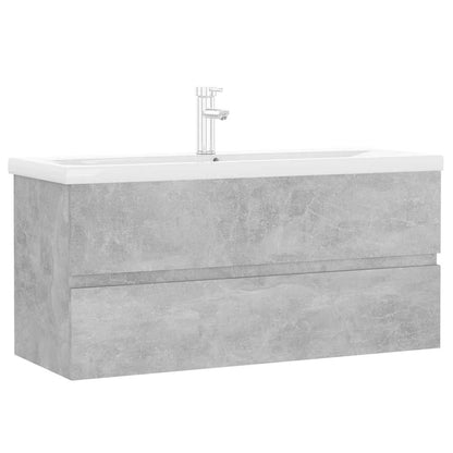 vidaXL Sink Cabinet with Built-in Basin Concrete Grey Engineered Wood 2
