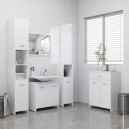 vidaXL 4 Piece Bathroom Furniture Set White 1