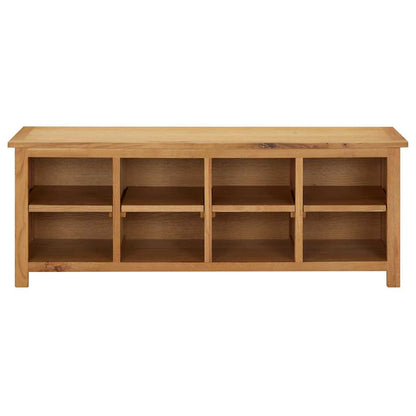 vidaXL Shoe Rack 114x37x45 cm Solid Oak Wood 2