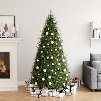 Christmas Bauble Set Ø 2.36 in Plastic 300 LEDs 120 pcs White and grey