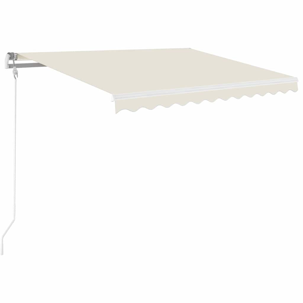 vidaXL Manual Retractable Awning 350x250 cm Cream 2