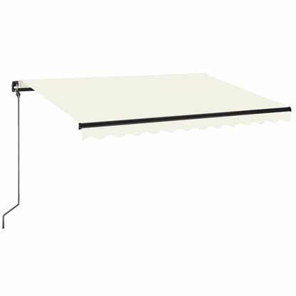 Manual Retractable Awning with LED Drop 250 cm Cream 350 cm