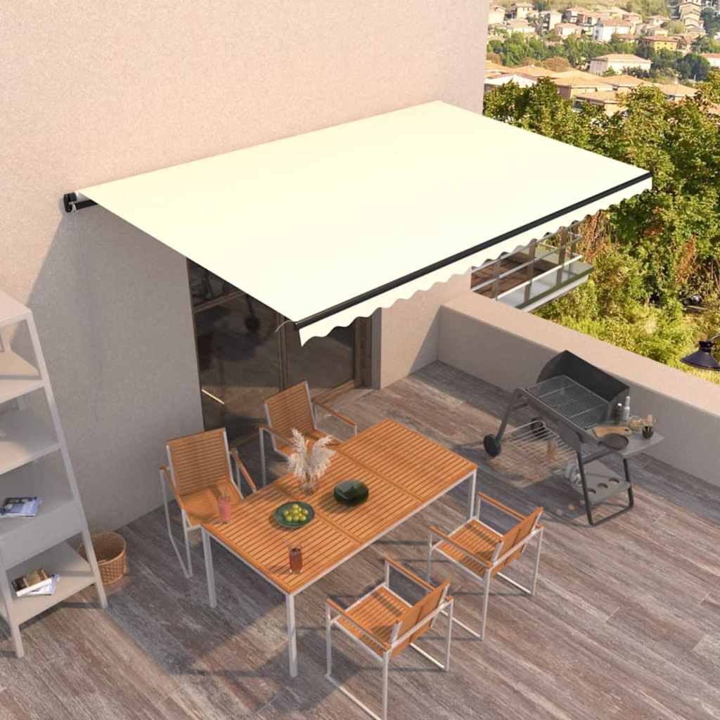 Manual Retractable Awning Drop 300 cm Cream
