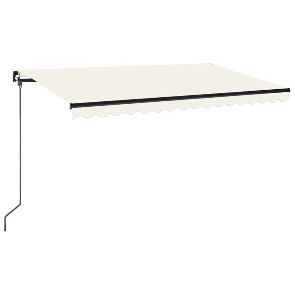 vidaXL Manual Retractable Awning 400x350 cm Cream 2