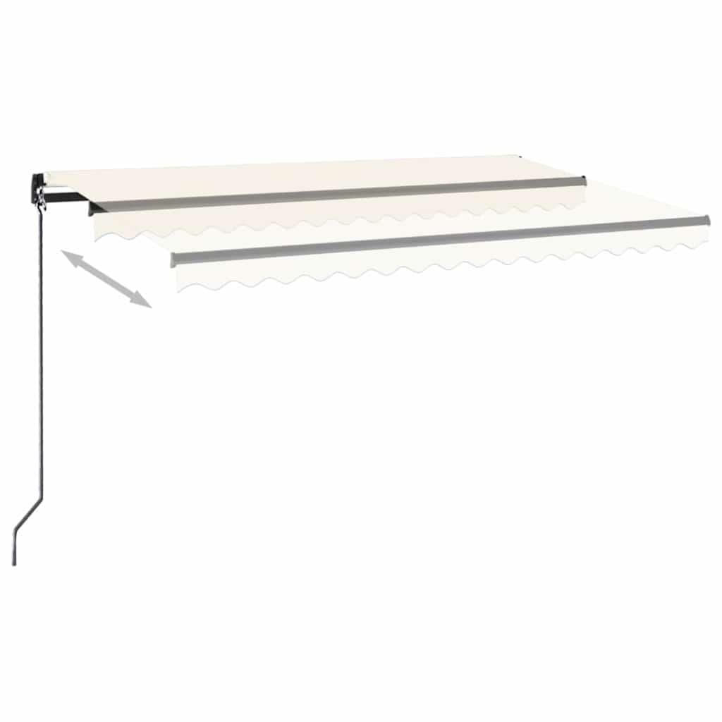 vidaXL Manual Retractable Awning 400x350 cm Cream 6