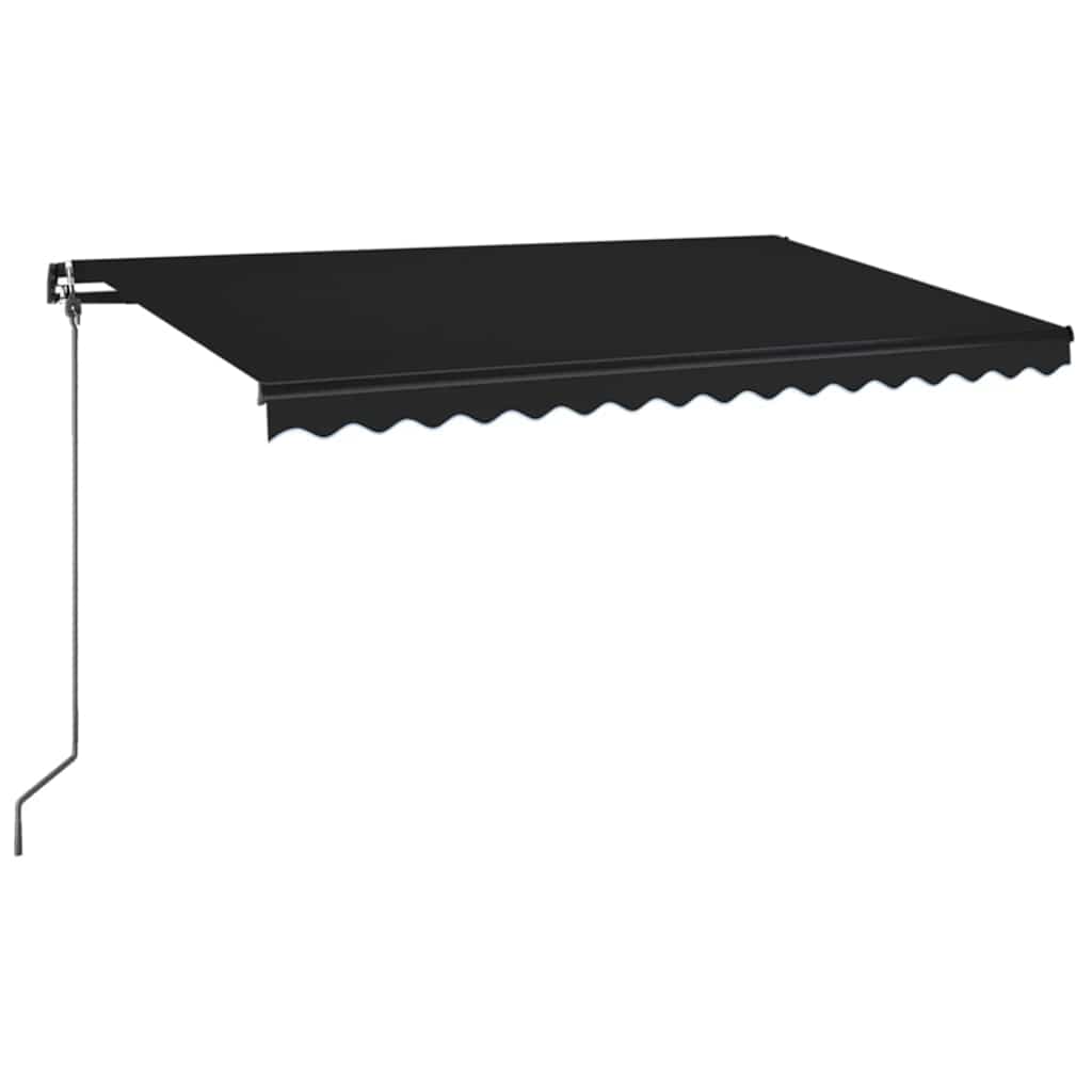 vidaXL Manual Retractable Awning 400x350 cm Anthracite 2