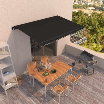 vidaXL Manual Retractable Awning 400x350 cm Anthracite 1