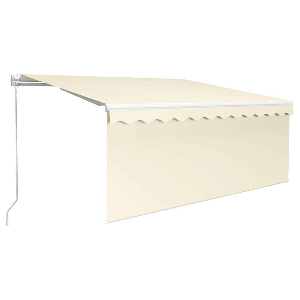 vidaXL Manual Retractable Awning with Blind 3x2.5m Cream 2