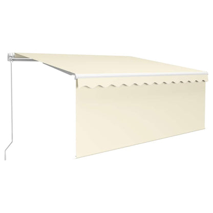 vidaXL Manual Retractable Awning with Blind 3x2.5m Cream 2